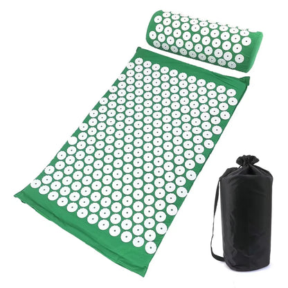 Massager Cushion Massage Yoga Mat Acupressure Relieve Pain Stress Back Body Pain Spike Mat Acupuncture Mat and Pillow Set