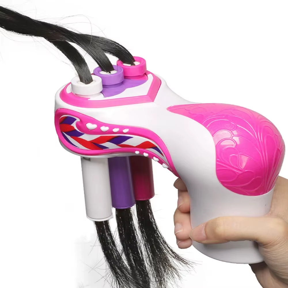 Christmas Children'S Fully Automatic DIY Hair Weaving Machine, Hair Weaving Tools, Twisting Knitted Hair, Weaving Rolls,Twisting