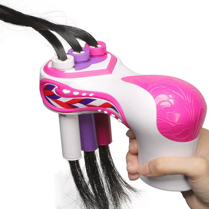 Christmas Children'S Fully Automatic DIY Hair Weaving Machine, Hair Weaving Tools, Twisting Knitted Hair, Weaving Rolls,Twisting